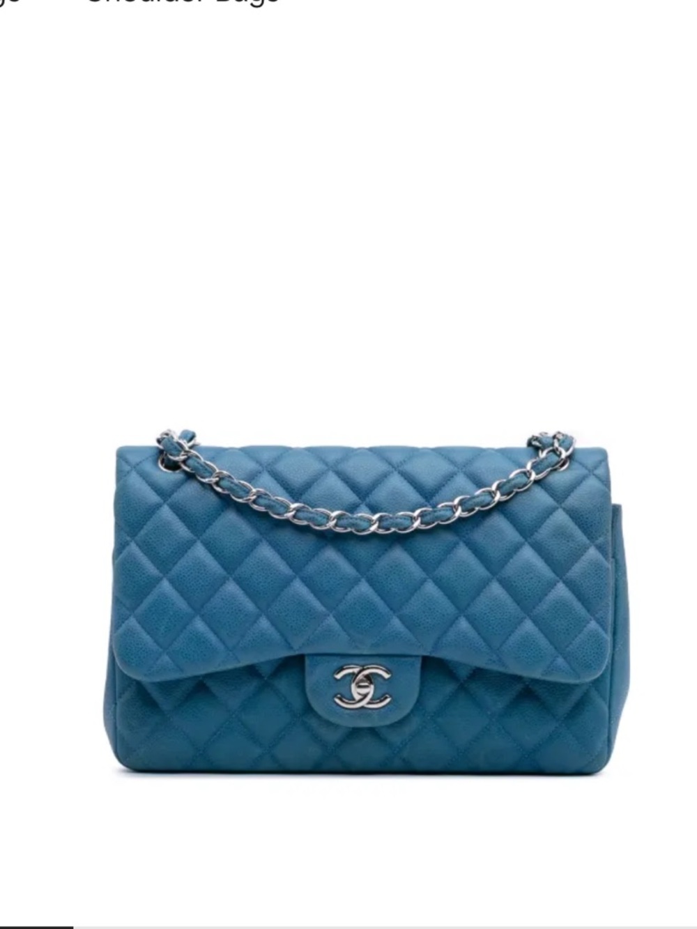 NWT Chanel Jumbo (Large) Classic Double Flap Blue Caviar NEW